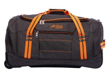 Alezar sports bag on two wheels, Grey-Orange 24"